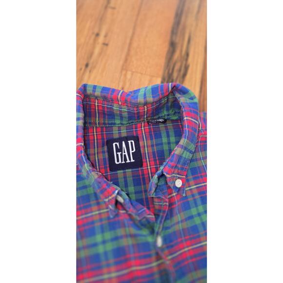 Vintage GAP Plaid Shirt Men's Small Checkered Late 1990's Y2K Preppy EUC - Picture 5 of 9